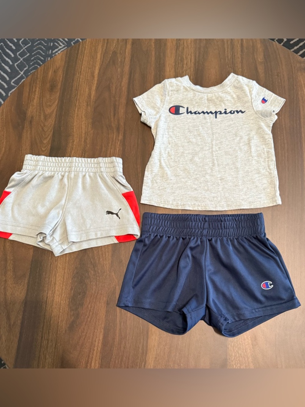 Baby boy champion and puma shirt and shorts set